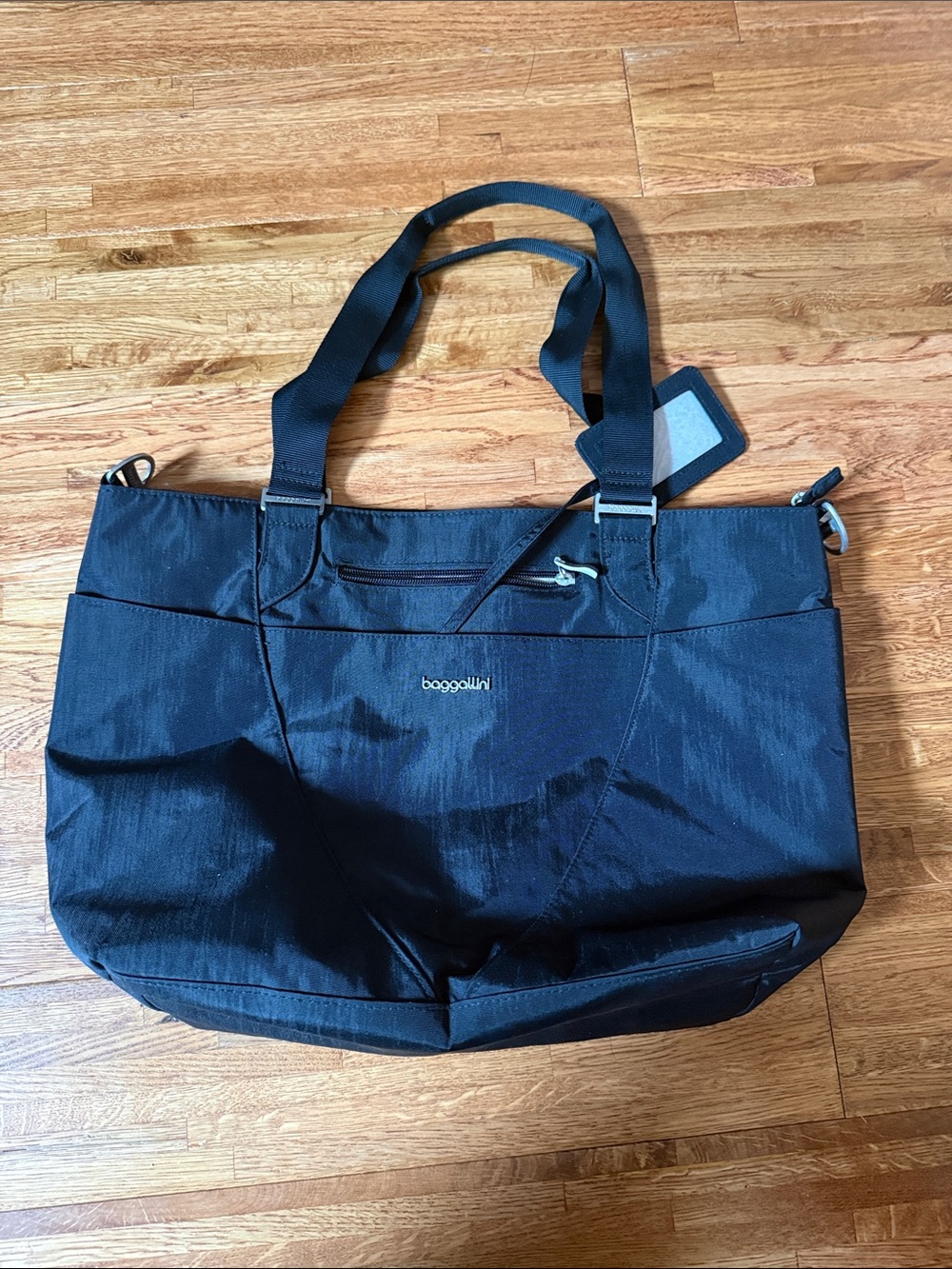 Baggallini Black Nylon Multi-Pocket Tote